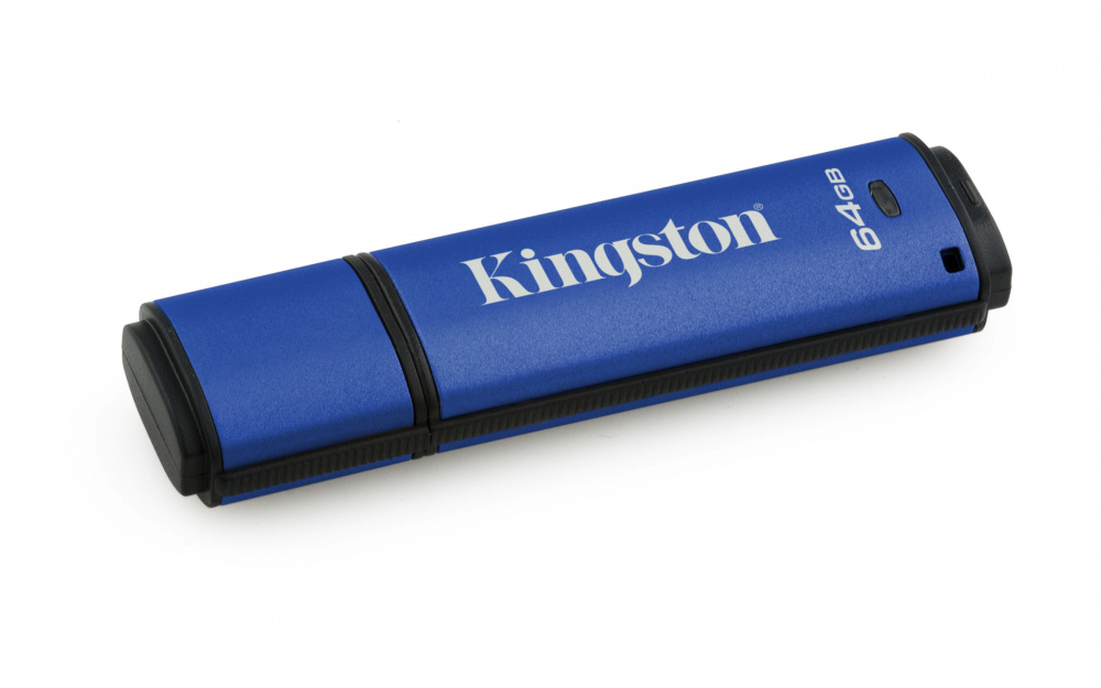 Memoria USB Kingston DataTraveler Vault Privacy, 64GB, USB 3.0, Lectura 250MB/s, Escritura 85MB/s, Azul