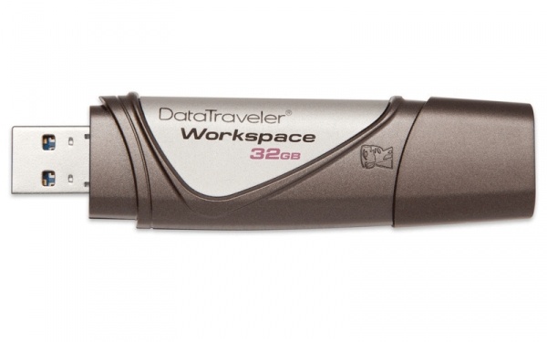 Memoria USB Kingston DataTraveler Workspace, 32GB, USB 3.0, Marrón/Plata