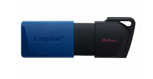 Memoria USB Kingston DataTraveler Exodia M, 64GB, USB-A 3.2 Gen 1, Lectura 100MB/s, Negro/Azul