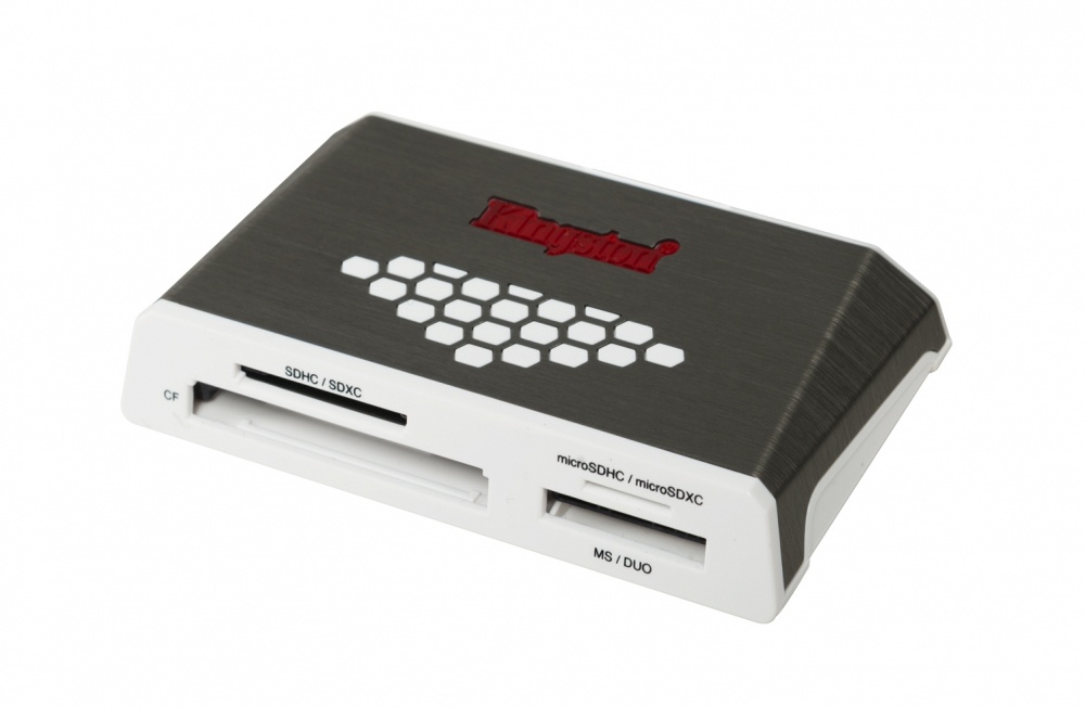 Kingston Lector de Memoria USB 3.0 High-Speed, 5000 Mbit/s, Gris/Blanco