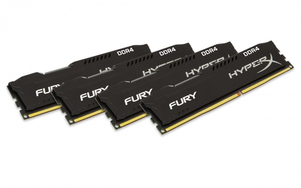 Kit Memoria RAM Kingston HyperX FURY DDR4, 2400MHz, 32GB (4 x 8GB), Non-ECC, CL15