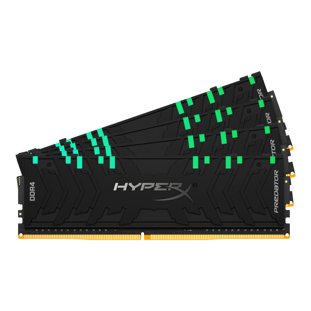 Kit Memoria RAM Kingston HyperX Predator RGB DDR4, 3200MHz, 64GB (4 x 16GB), Non-ECC, CL16, XMP