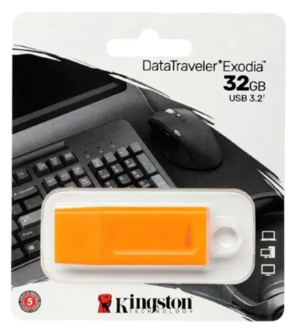 Memoria USB Kingston DataTraveler Exodia, 32GB, USB A, Naranja