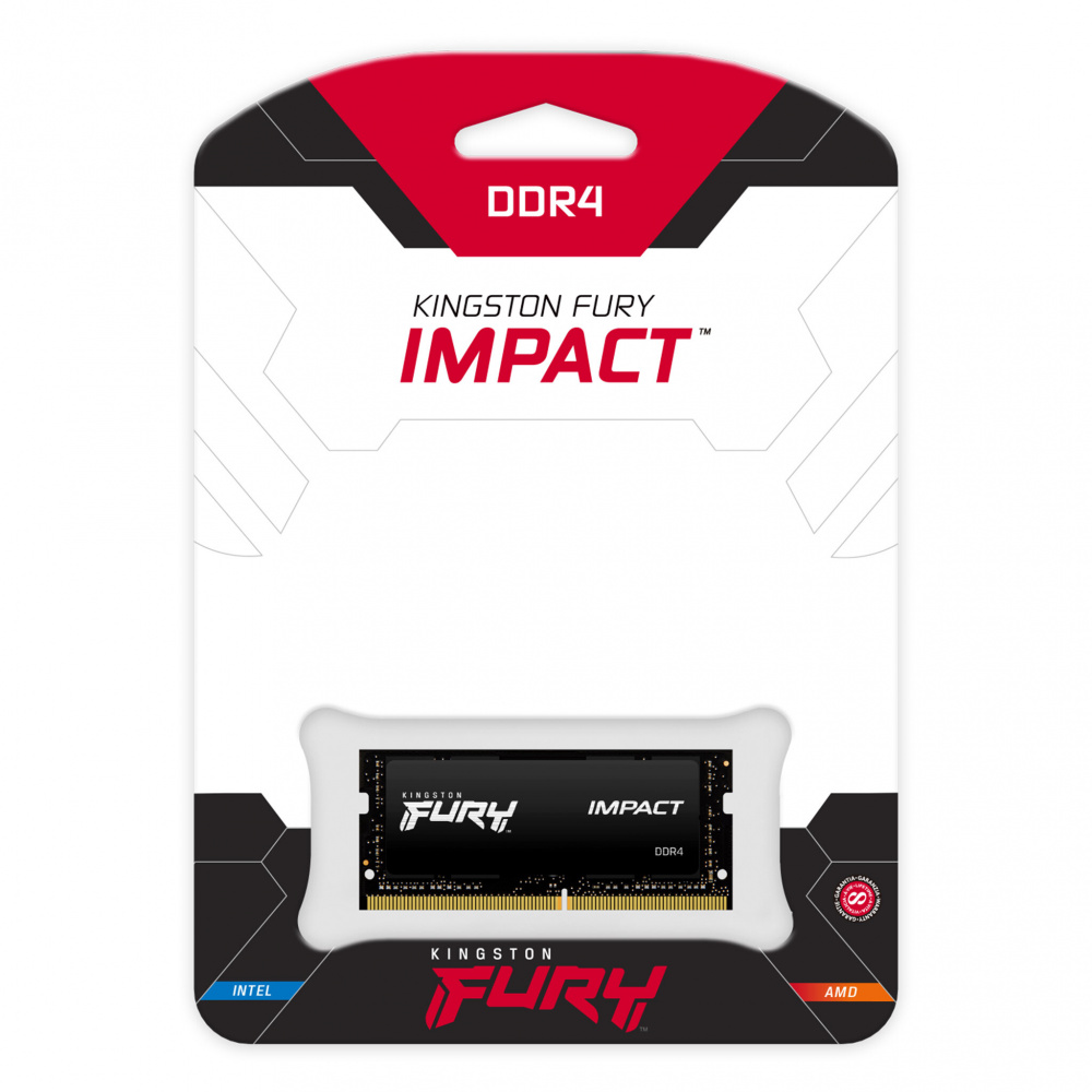 Memoria RAM Kingston FURY Impact 16R DDR4, 3200MHz, 16GB, Non-ECC, CL20, SO-DIMM, XMP