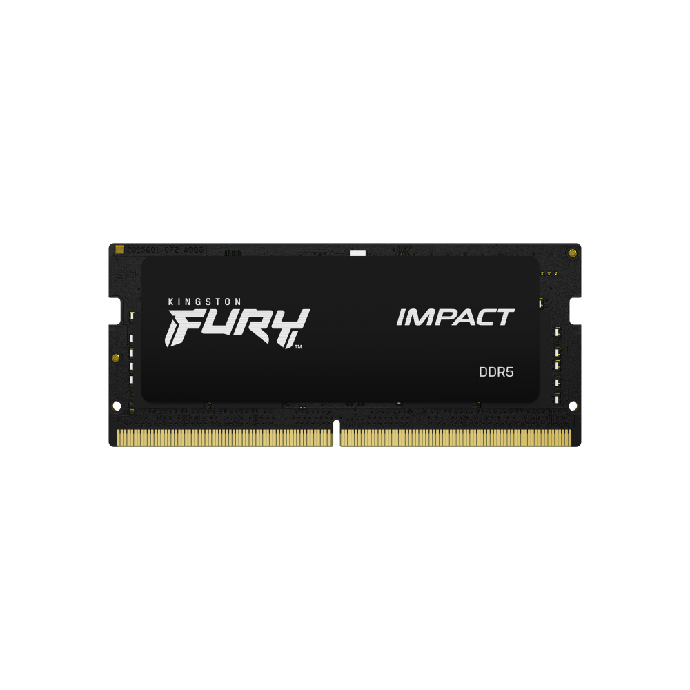 Memoria RAM para Laptop Kingston Fury Impact Black DDR5, 4800MHz, 16GB, Non-ECC, CL38, 262-pin SO-DIMM, XMP