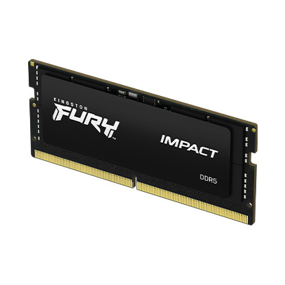 Kit Memoria RAM Kingston Fury Impact DDR5, 4800MHz, 16GB (2 x 8GB), Non-ECC, CL38, SO-DIMM