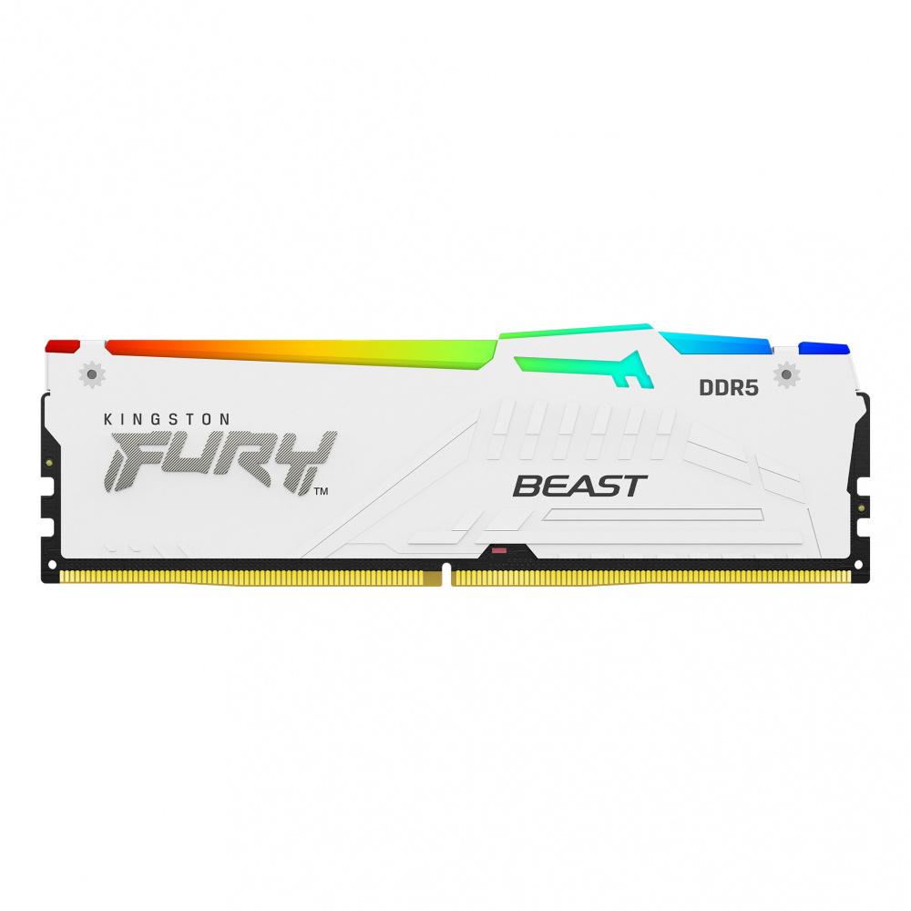 Kit Memoria RAM Kingston FURY BEAST RGB DDR5, 5600MHz, 64GB - 2 x 32GB, CL36, XMP/EXPO, Blanco