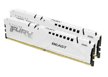 Kit Memoria RAM Kingston Fury Beast RGB DDR5, 4800MHz, 64GB - 2 x 32GB, CL32, XMP/EXPO, Blanco