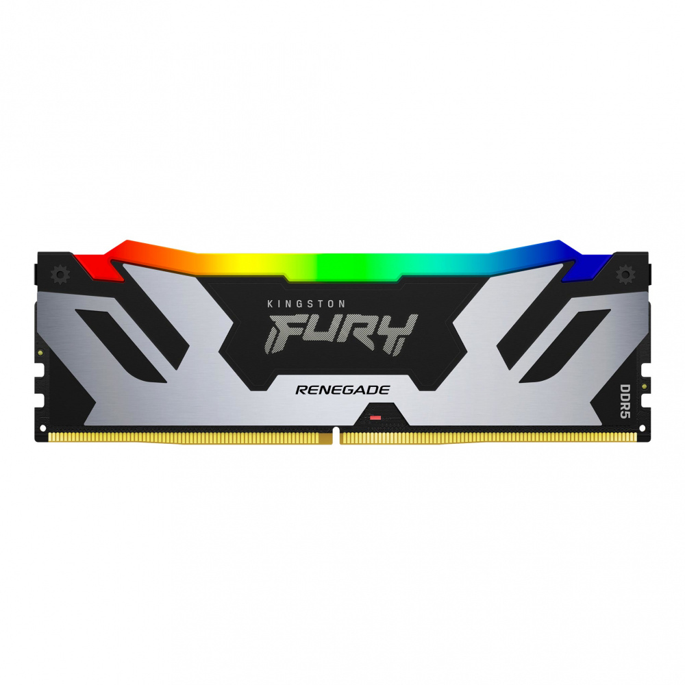 Memoria RAM Kingston FURY Renegade RGB DDR5, 6400MHz, 16GB, Non-ECC, CL32, XMP, Plata
