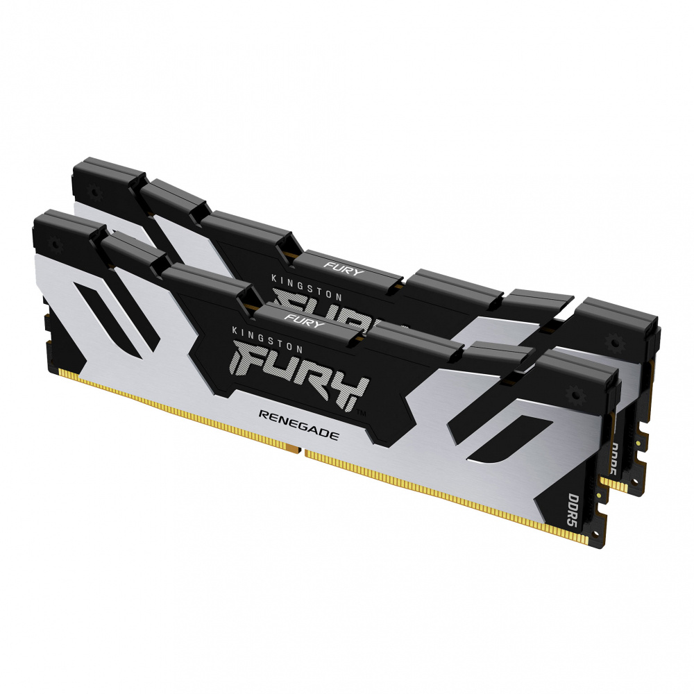 Kit Memoria RAM Kingston FURY Renegade DDR5, 6400MHz, 32GB - 2 x 16GB, CL32, XMP, Plata