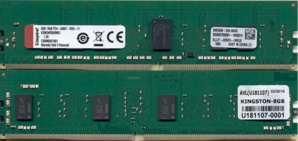 Memoria RAM Kingston DDR4, 2400MHz, 8GB, ECC, CL17