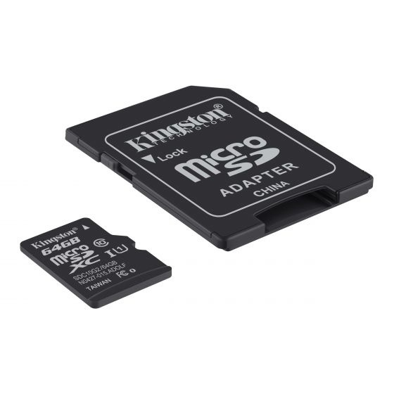 Memoria Flash Kingston MSD-064/MICRO, 64GB MicroSD Clase 10, con Adaptador