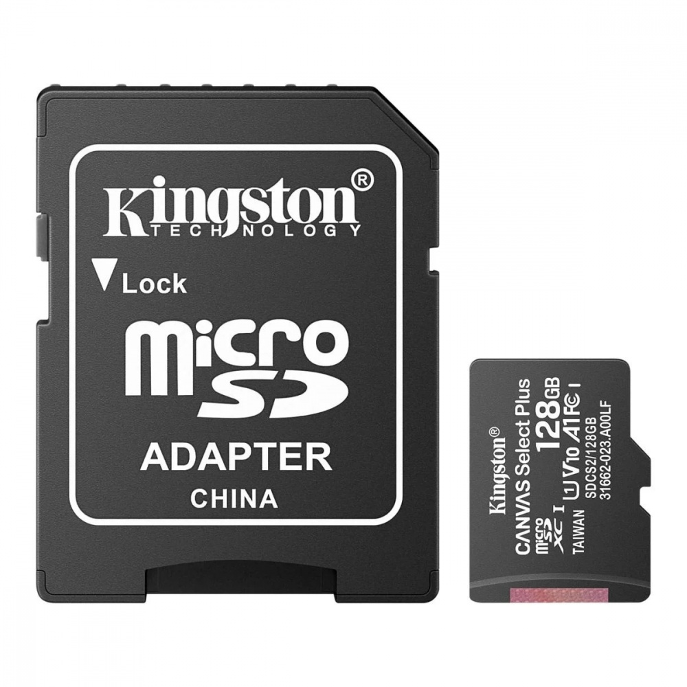 Memoria Flash Kingston MSD-128ST, 128GB MicroSDXC UHS-I Clase U1, con Adaptador