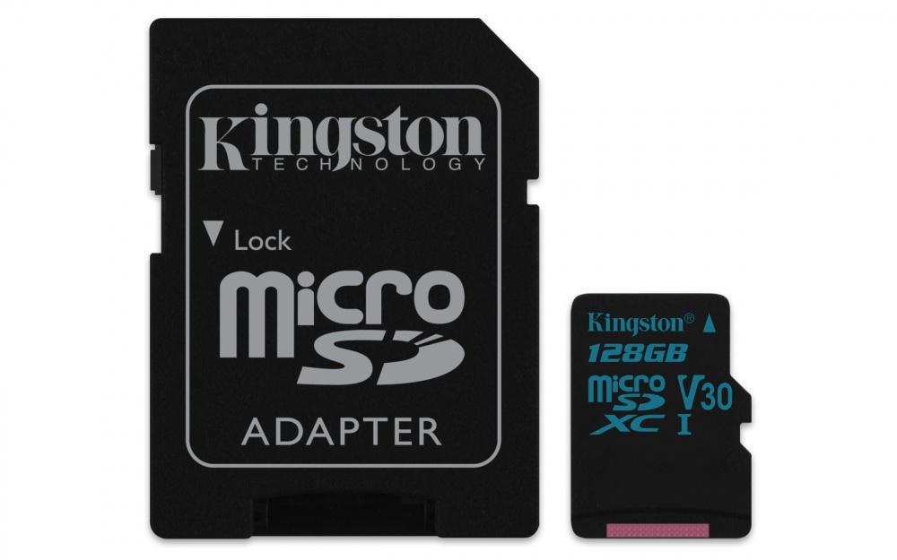 Memoria Flash Kingston Canvas Go!, 128GB MicroSDXC UHS-I Clase 10, con Adaptador