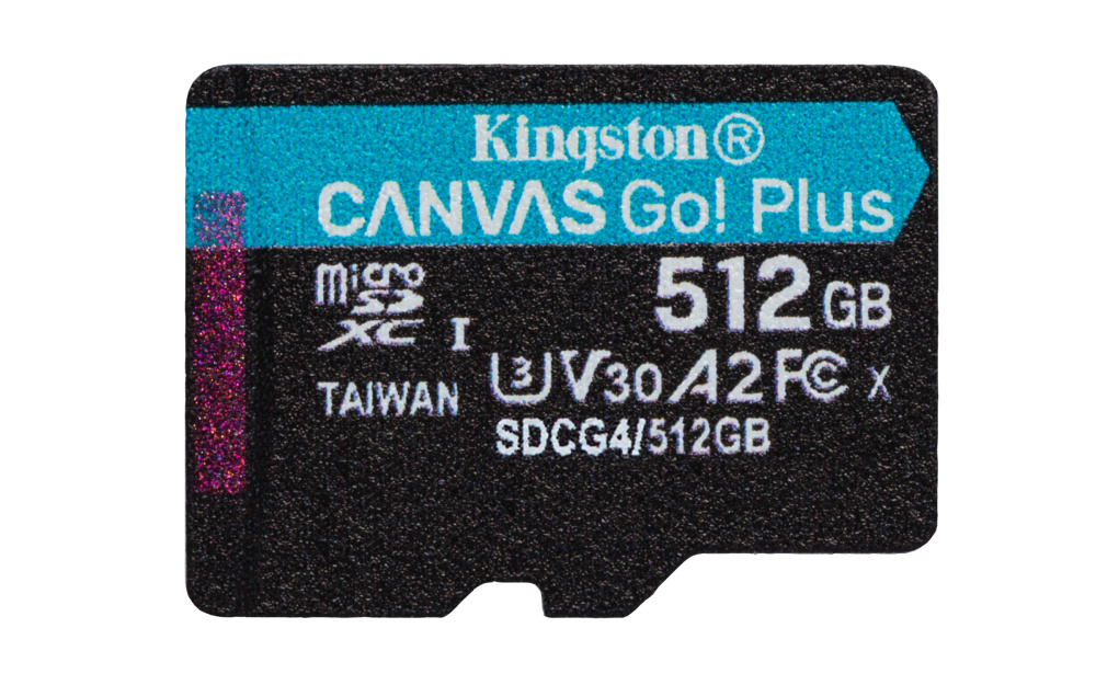 Memoria Flash Kingston CANVAS GO PLUS, 512GB MicroSD UHS-I Clase 10