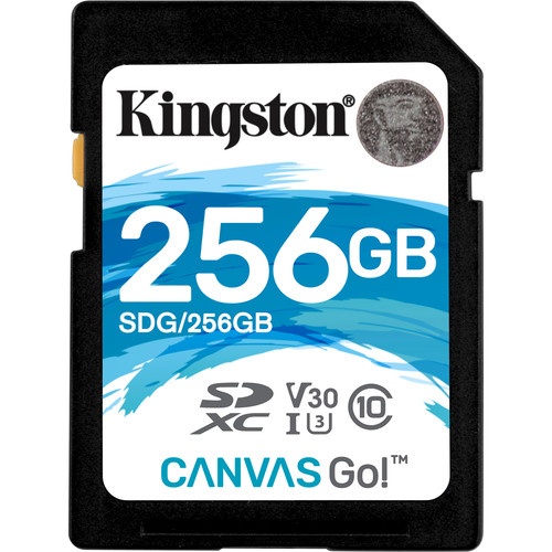 Memoria Flash Kingston Canvas Go!, 256GB SDXC UHS-I Clase 10