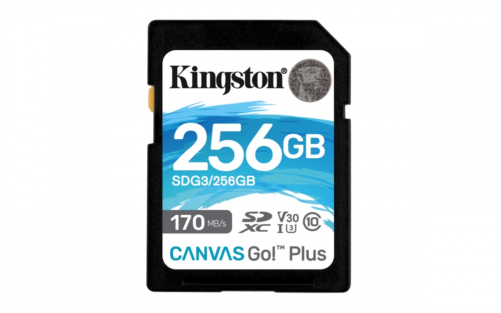 Memoria Flash Kingston Canvas Go! Plus, 256GB SDXC UHS-I Clase 10