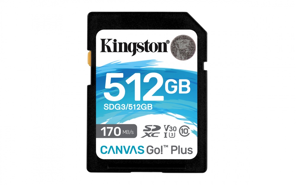 Memoria Flash Kingston Canvas Go! Plus, 512GB SD UHS-I Clase 10