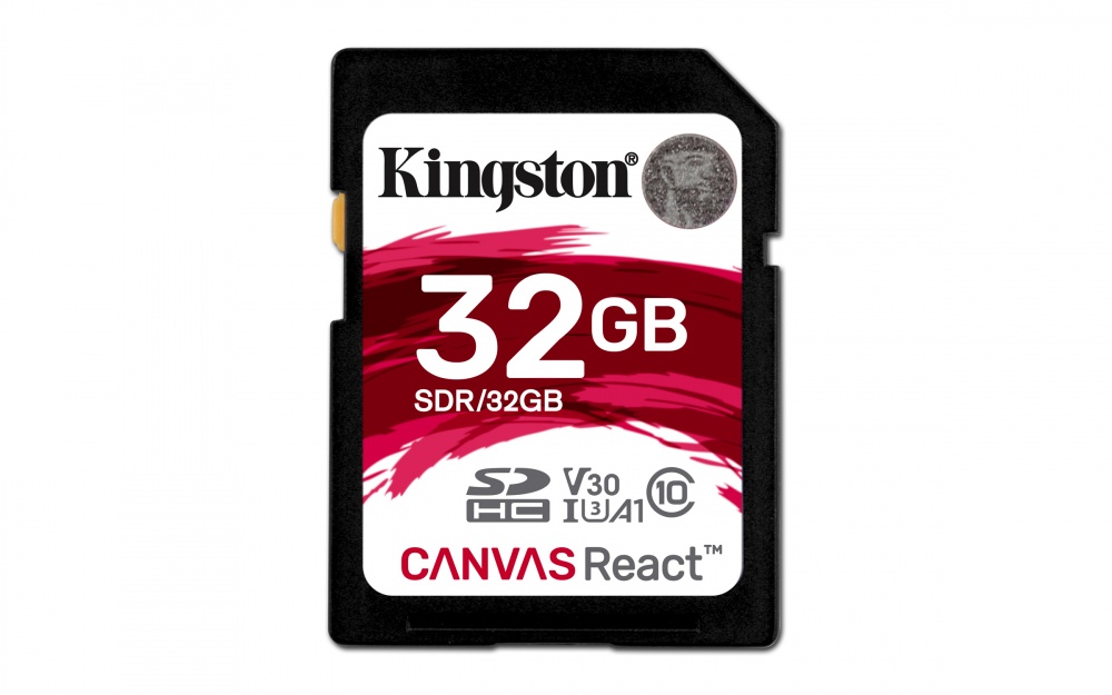 Memoria Flash Kingston Canvas React, 32GB, SDHC Clase 10