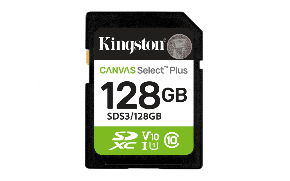 Memoria Flash Kingston Canvas Select Plus, 128GB SD UHS-I Clase 10