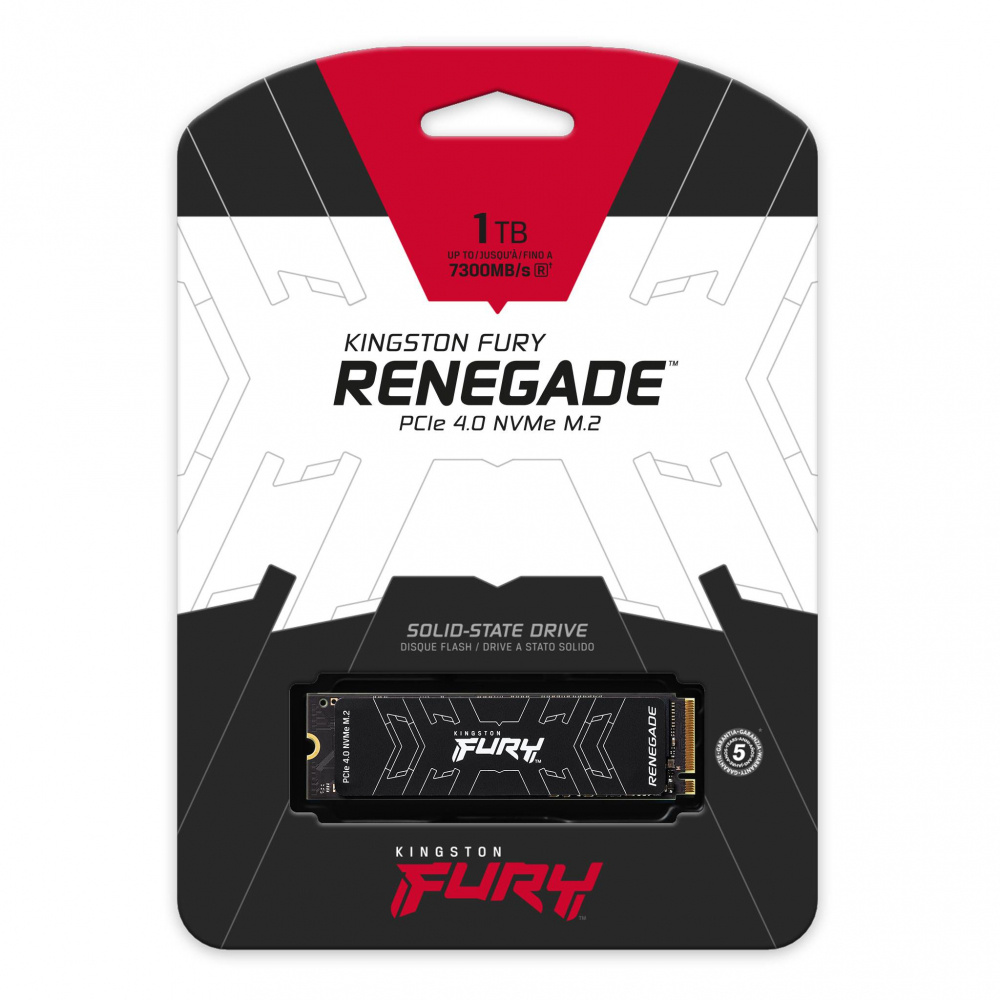 SSD Kingston FURY Renegade NVMe, 1TB, M.2, 6000 MB/s Escritura, 7300 MB/s Lectura, PCI Express 4.0