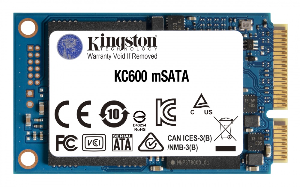 SSD Kingston KC600, 256GB, SATA III, mSATA