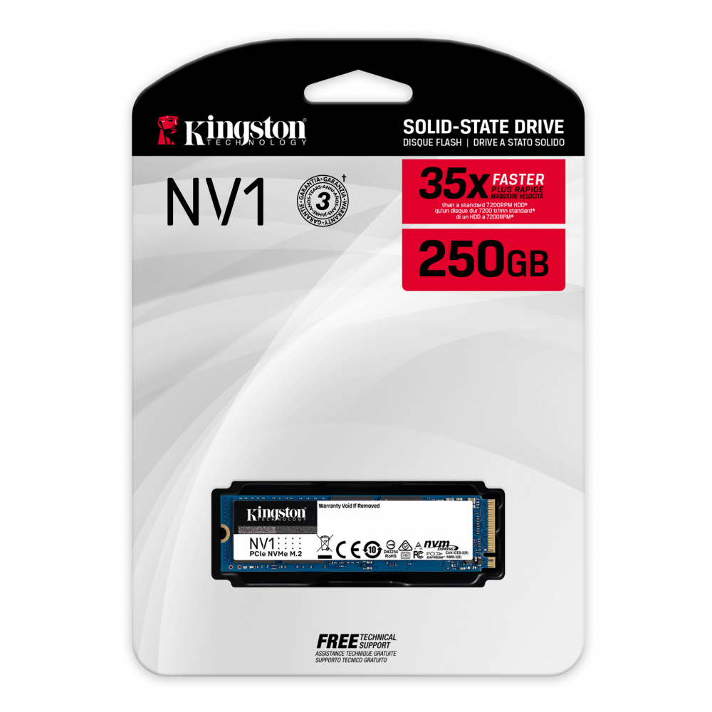 SSD Kingston NV1 NVMe, 250GB, PCI Express 3.0, M.2