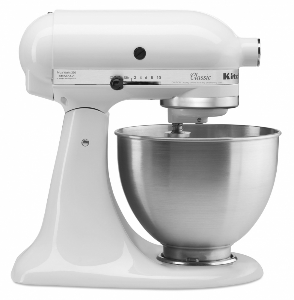 KitchenAid Batidora K45SSWH, 250W, 10 Velocidades, Blanco