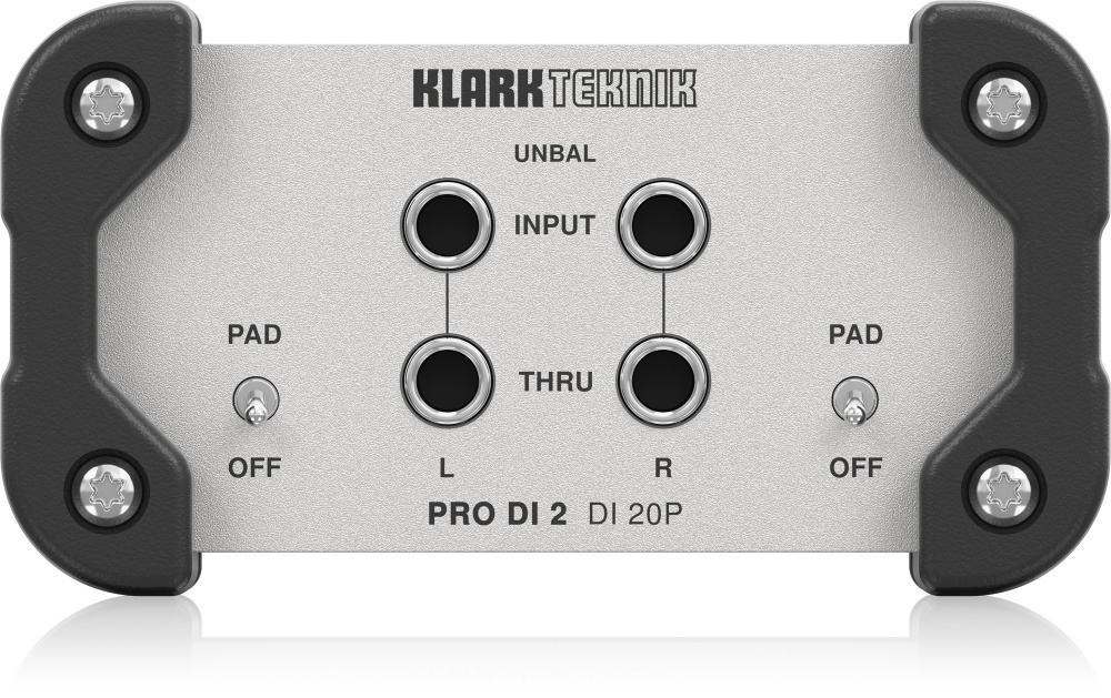 Klark Teknik Interfaz de Audio Analógico DI20P, Entrada 2 x XLR/TRS, Salida XLR