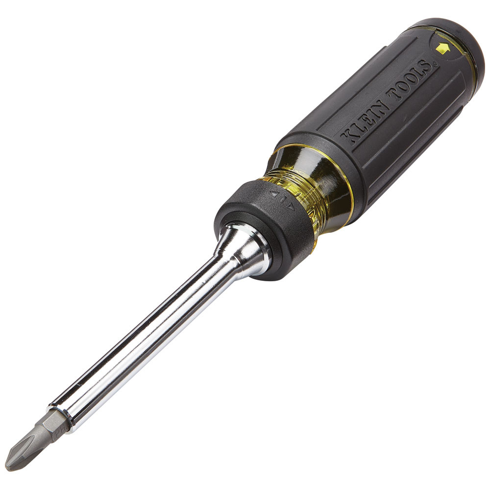 Klein Tools Desarmador con Matraca y Puntas 32305, 1/4" x 1 - 4", 15 Piezas, Negro/Amarillo