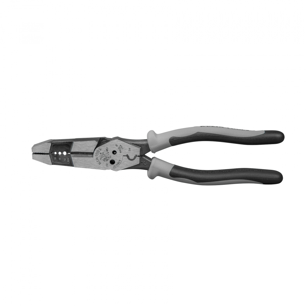 Klein Tools Pinza Ponchadora J215-8CR, para Aplicaciones Eléctricas, Negro/Gris