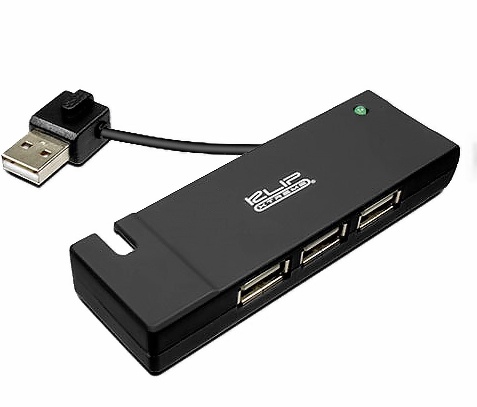 Klip Xtreme Hub KUH-400B USB 2.0 de 4 Puertos, 480 Mbit/s, Negro