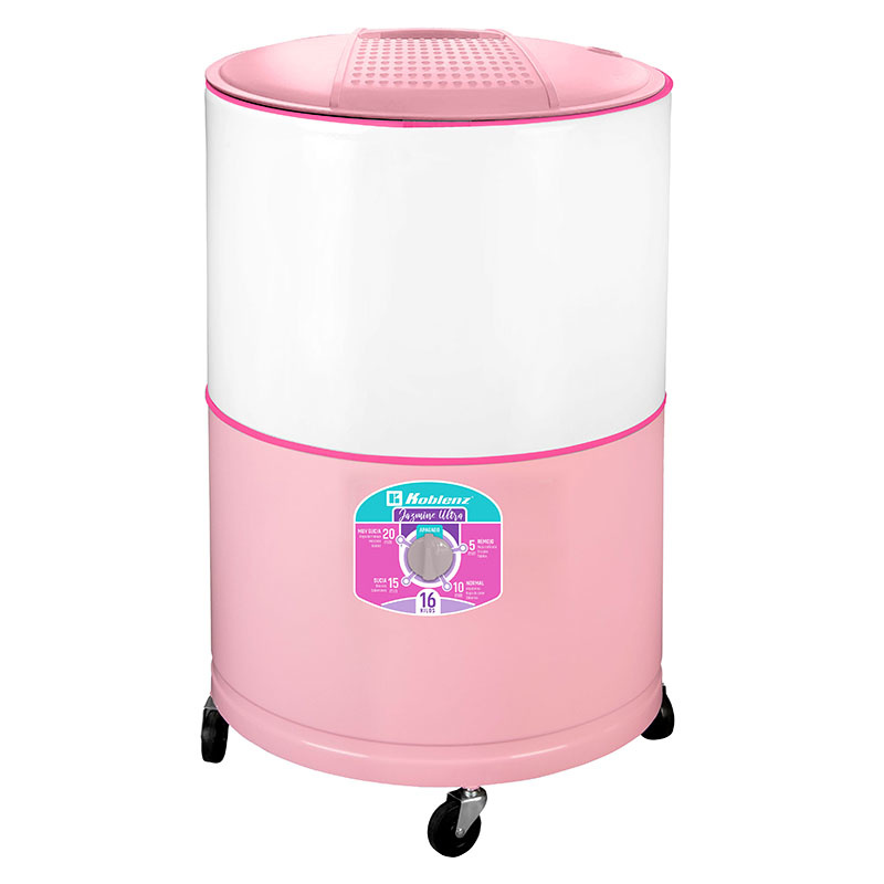 Koblenz Lavadora LRK-16R, 16kg, 4 Programas de Lavado, Rosa/Blanco