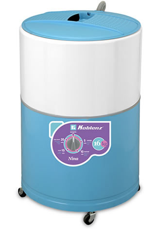 Lavadora Redonda LRK-1611A Nina, 16kg, 4 Programas de Lavado, Azul/Blanco