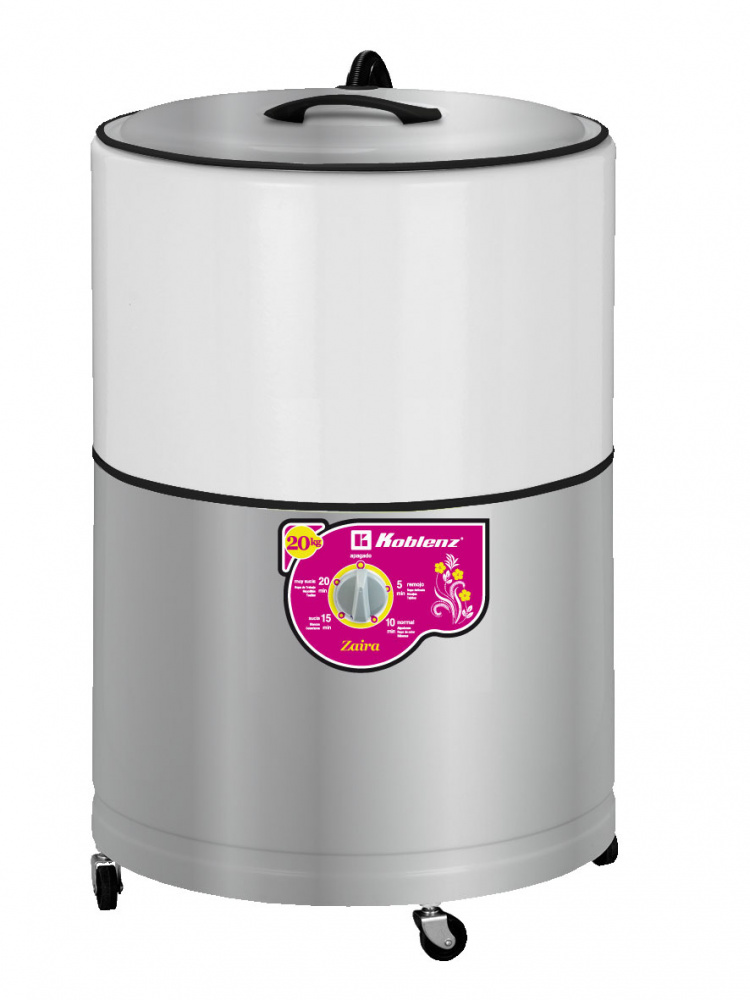 Koblenz Lavadora LRKF-20P, 20kg, 4 Programas de Lavado, Gris/Blanco