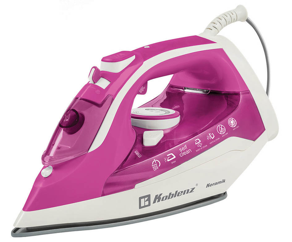 Koblenz Plancha Vapor-Seco PKK-550 SR, 1.200W, 300ml, Rosa/Blanco