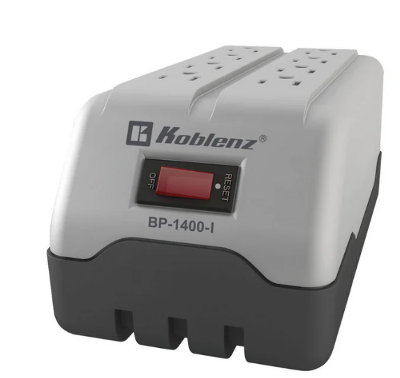 Regulador Koblenz BP-1400-I, 800W, 1.400VA, Entrada 120V, Salida 120V, 8 Salidas
