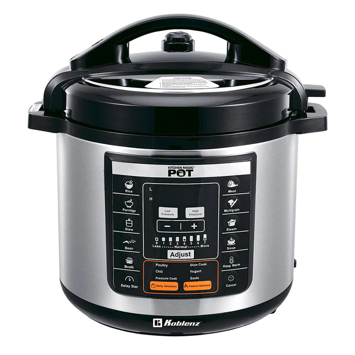 Koblenz Olla Multifunción Kitchen Magic Pot KMP-1000 IN, 5 Litros, Negro/Acero Inoxidable
