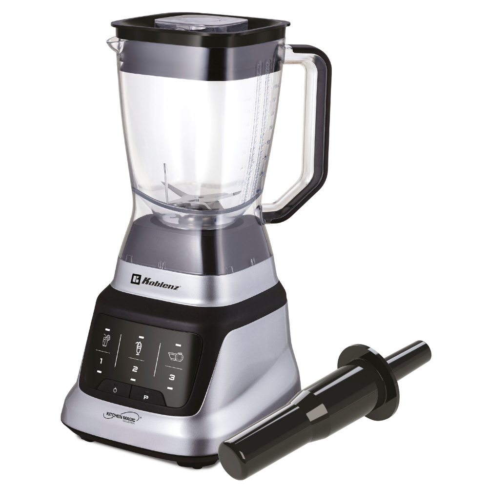 Koblenz Licuadora PRO 1200, 2 Litros, 1200W, 3 Velocidades, Plata/Negro