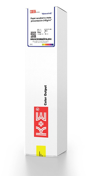 KronalinE Rollo de Papel Recubierto K+E Mate, 140g/m², 610mm x 30m, 1 Pieza