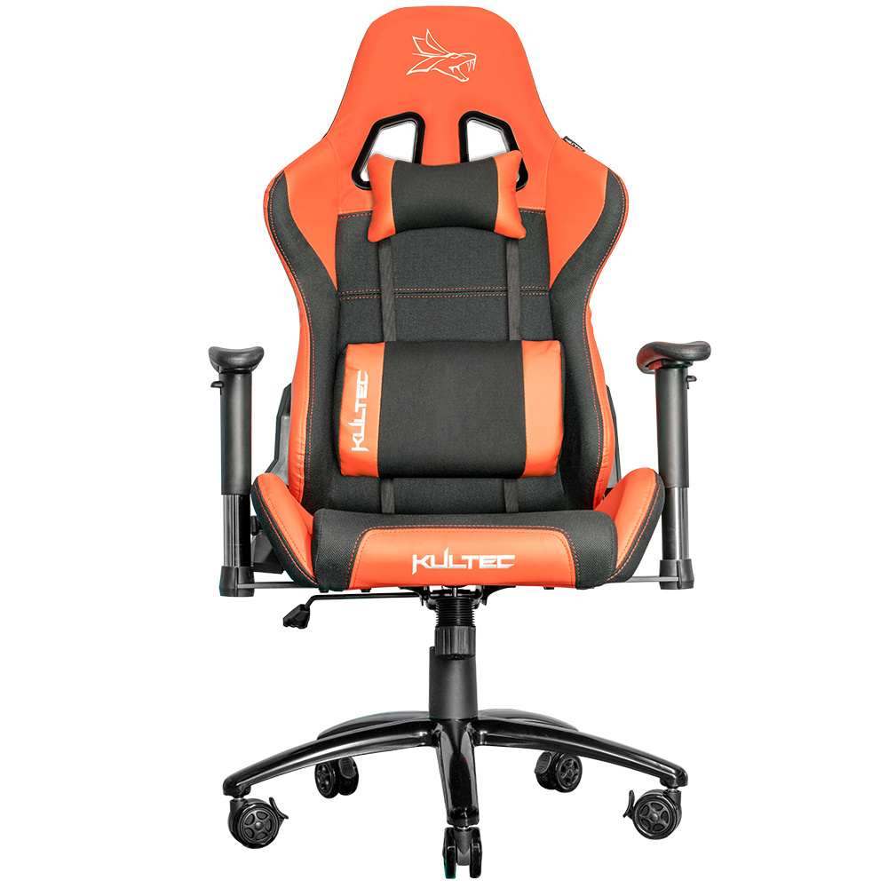 Kultec Silla Gamer X2, hasta 120Kg, Negro/Naranja