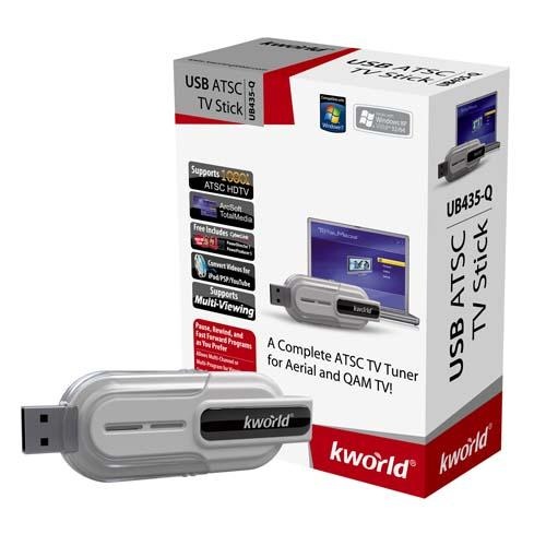 Kworld Sintonizador de TV ATSC UB435-Q, USB, Gris