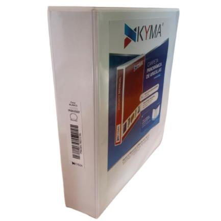 Kyma Carpeta de Vinil con Arillo O, 3'', para 600 Hojas, Blanco