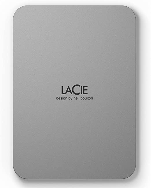 Disco Duro Externo LaCie Mobile Drive 2.5", 5TB, USB-C 3.2, Plata, para Mac/PC