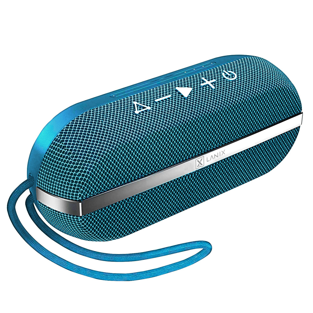 Lanix Bocina LXSP, Bluetooth, Inalámbrico, 2.0, 12W RMS, USB, Azul - Resistente al Agua