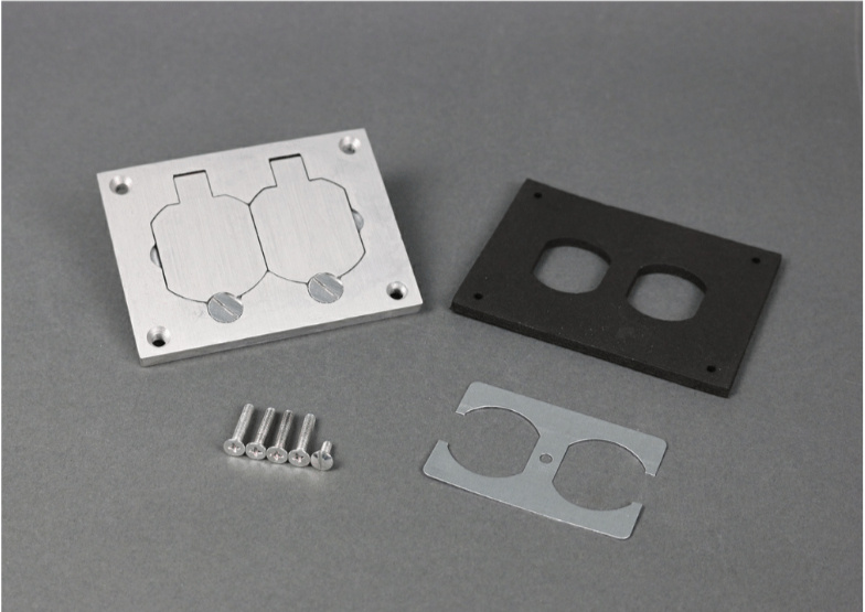 Legrand Placa de Pared 828R-TCAL, 2 Puertos, Aluminio