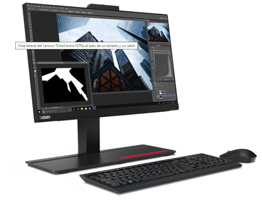 Lenovo ThinkCentre M70a All-in-One 21.5", Intel Core i5-10400 2.90GHz, 8GB, 256GB SSD, Windows 10 Pro 64-bit, Negro