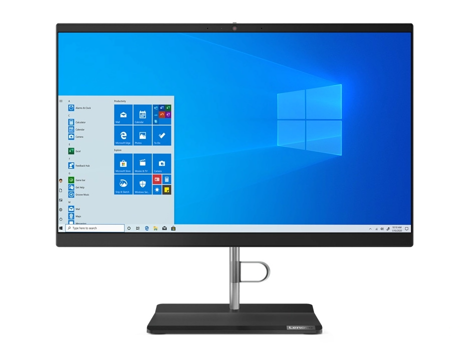 Lenovo V50a All-in-One 21.5", Intel Core i3-10100T 3GHz, 8GB, 1TB, Windows 10 Pro 64-bit, Negro + Teclado/Mouse