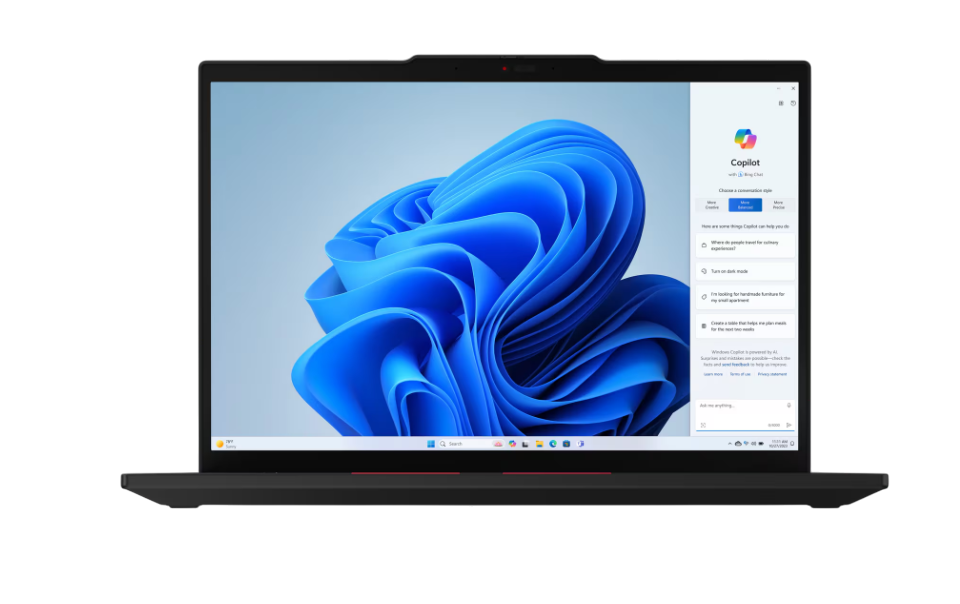 Laptop Lenovo ThinkPad  T14 Gen 5 14" 1920x1200 WUXGA, Intel Core Ultra 7 155U, 32GB, 1TB SSD, Windows 11 Pro, Español  ― Abierto