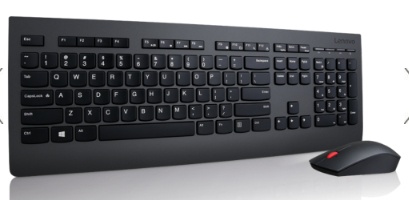 Lenovo Kit Teclado y Mouse Lenovo Professional Wireless, RF Inalámbrico, Negro (Inglés)